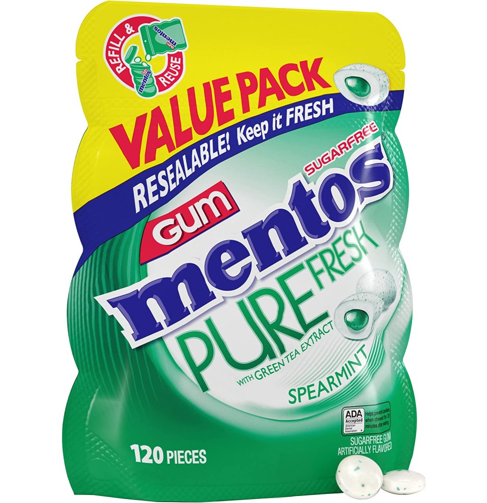 Mentos Pure Fresh Gum, image size:968x1000